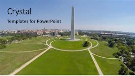  Presentation with national safety day - PPT theme having gopro - cityscape with washington monument background and a light blue colored foreground