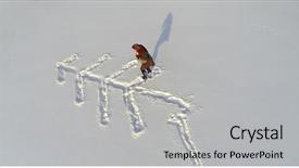  Presentation with lab coat sales - Beautiful presentation design featuring gopro - girl in a fur coat backdrop and a  colored foreground