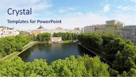  Presentation with residential - Beautiful PPT theme featuring gopro - park with patriarshy pond backdrop and a  colored foreground