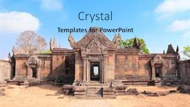  Presentation with heritage - Cool new slides with gopura-i-in-preah-vihear backdrop and a light blue colored foreground