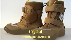  Presentation with baby shoes - Cool new presentation theme with gore - winter baby shoes backdrop and a tawny brown colored foreground
