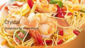  Presentation with noodles - Beautiful theme featuring goreng noodles backdrop and a yellow colored foreground