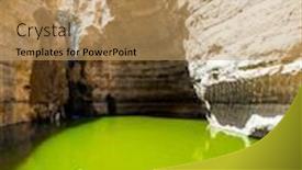  Presentation with water river - Audience pleasing PPT layouts consisting of gorge-ein-avdat-is-formed backdrop and a coral colored foreground