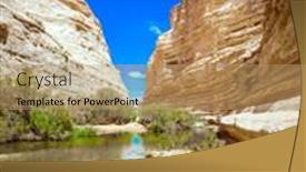  Presentation with israel - PPT theme consisting of gorge-ein-avdat-is-formed background and a coral colored foreground