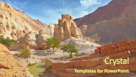  Presentation with sea - Theme enhanced with gorge in the dead sea background and a  colored foreground