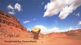  Presentation with sandstone - Colorful slide set enhanced with gorgeous american red desert a huge mushroom of the red sandstone backdrop and a coral colored foreground