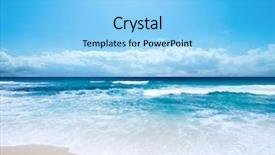  Presentation with australia - Beautiful theme featuring gorgeous australian beach in southern backdrop and a light blue colored foreground