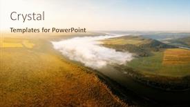  Presentation with earth eye - Presentation theme with gorgeous-bird-s-eye-view background and a lemonade colored foreground