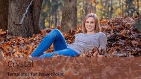  Presentation with certificate model - PPT layouts enhanced with gorgeous-blonde-model-enjoys background and a tawny brown colored foreground