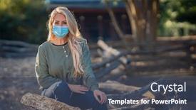  Presentation with outdoors - Amazing theme having gorgeous-blonde-model-poses-outdoors backdrop and a tawny brown colored foreground