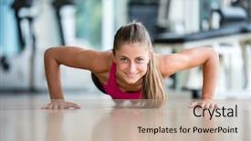  Presentation with global warming for global warming - Theme enhanced with wram up - gorgeous blonde woman warming up background and a  colored foreground