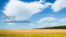  Presentation with climate - PPT theme featuring gorgeous-blue-sky-with-white background and a light blue colored foreground