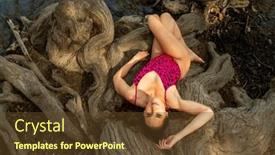  Presentation with weather - PPT theme having gorgeous-brunette-bikini-model-enjoys background and a  colored foreground