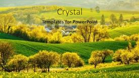  Presentation with old photo - Presentation design consisting of gorgeous-countryside-near-the-village background and a yellow colored foreground