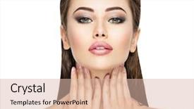  Presentation with indian woman face beauty - Amazing presentation having gorgeous female portrait with slick backdrop and a lemonade colored foreground