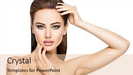  Presentation with indian woman face beauty - Audience pleasing slides consisting of gorgeous female portrait with slick backdrop and a lemonade colored foreground