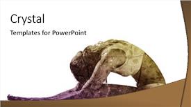  Presentation with forward - Amazing presentation theme having gorgeous fit blonde in seated forward bend pose against branches and leaves backdrop and a white colored foreground