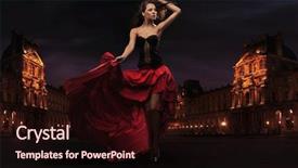  Presentation with dance - PPT theme consisting of gorgeous flamenco dancer background and a wine colored foreground