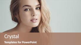  Presentation with blue eyes - Audience pleasing slide deck consisting of gorgeous girl with blue backdrop and a coral colored foreground