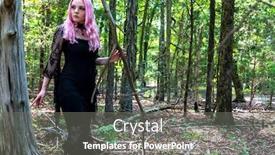  Presentation with gothic - Presentation with gorgeous-gothic-model-acts background and a gray colored foreground