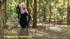  Presentation with gothic - Colorful presentation theme enhanced with gorgeous-gothic-model-acts backdrop and a tawny brown colored foreground