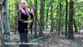  Presentation with gothic - Audience pleasing presentation consisting of gorgeous-gothic-model-acts backdrop and a ocean colored foreground