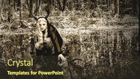  Presentation with gothic - Amazing presentation theme having gorgeous-gothic-model-acts backdrop and a tawny brown colored foreground