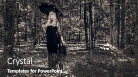  Presentation with gothic - Theme consisting of gorgeous-gothic-model-acts background and a dark gray colored foreground