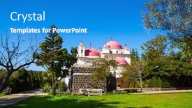  Presentation with pilgrimage - PPT layouts having gorgeous-green-south-park-capernaum background and a teal colored foreground