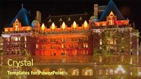  Presentation with british columbia - Presentation theme featuring gorgeous-hotel-in-downtown background and a tawny brown colored foreground