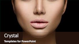  Presentation with beauty makeup - Colorful PPT theme enhanced with gorgeous lady with brown eye backdrop and a tawny brown colored foreground