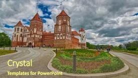  Presentation with lake - Audience pleasing slide deck consisting of gorgeous mir mirskiy lake castle backdrop and a  colored foreground
