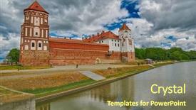  Presentation with rustic lake purple - Beautiful slide deck featuring gorgeous mir mirskiy lake castle backdrop and a  colored foreground