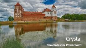  Presentation with rustic lake purple - Slide deck having gorgeous mir mirskiy lake castle background and a  colored foreground