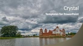  Presentation with castle - Presentation enhanced with gorgeous mir mirskiy lake castle background and a  colored foreground