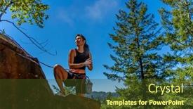  Presentation with pacific northwest - Slides consisting of gorgeous-mixed-race-brunette-fitness background and a tawny brown colored foreground