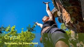  Presentation with pacific northwest - Presentation design enhanced with gorgeous-mixed-race-brunette-fitness background and a tawny brown colored foreground
