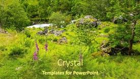  Presentation with green lake - Presentation design having gorgeous-mountainous-norway-journey background and a tawny brown colored foreground