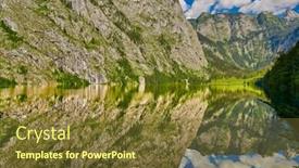  Presentation with lake - Theme enhanced with gorgeous-obersee-lake-nearby-konigsee background and a tawny brown colored foreground