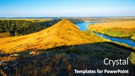  Presentation with ukraine - PPT theme enhanced with gorgeous-scene-with-a-hilly background and a wine colored foreground