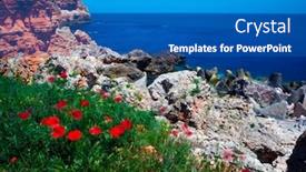  Presentation with black sea - Presentation theme with gorgeous-sea-coast-in-summer background and a teal colored foreground