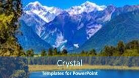  Presentation with cold water - Slides enhanced with gorgeous-snow-capped-mountains background and a ocean colored foreground