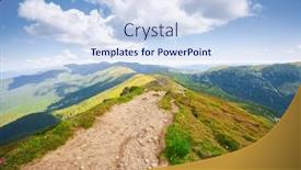  Presentation with inspiring - Slide set consisting of gorgeous-summer-day background and a sky blue colored foreground