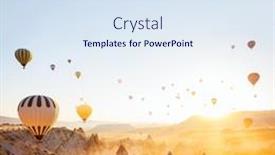  Presentation with cappadocia - Presentation theme having gorgeous-sunrise-scenery-of-hot background and a sky blue colored foreground