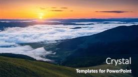  Presentation with light rays - Presentation consisting of gorgeous-thick-fog-covers background and a navy blue colored foreground