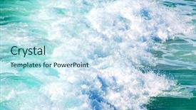  Presentation with water wave - Slides featuring gorgeous tropical water with powerful background and a sky blue colored foreground