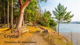  Presentation with british columbia - Amazing presentation theme having gorgeous view at mountain lake backdrop and a gold colored foreground
