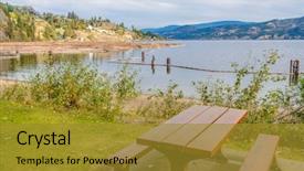  Presentation with british columbia - Slides having gorgeous view at okanagan background and a gold colored foreground
