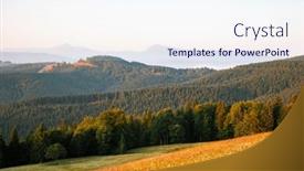  Presentation with ukraine - PPT theme consisting of gorgeous-view-of-forested-slopes background and a sky blue colored foreground