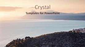  Presentation with europe - Presentation theme with gorgeous-view-of-the-sea background and a lemonade colored foreground